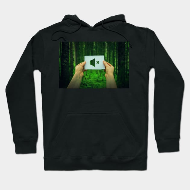 holding silent mode icon Hoodie by 1STunningArt